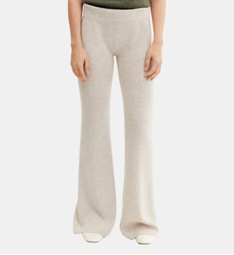 Pantalon évasé à côtes - Bompard - Tourterelle