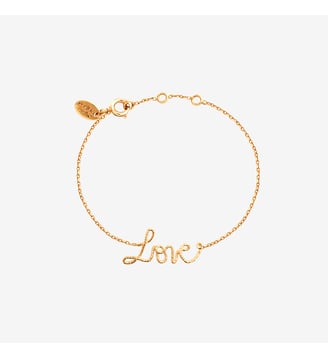 Bracelet doré love - bling - Caroline Najman - Doré