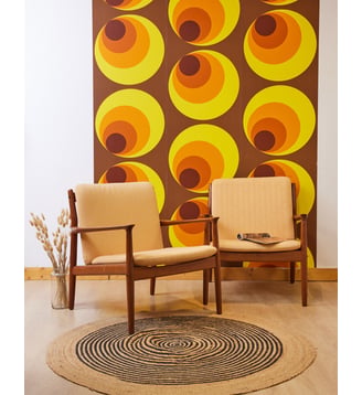 Paire de fauteuils scandinaves Jakob N°1394- Produit chiné - Debongout - Bois foncé