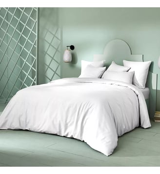 Housse de couette satin de coton - Garnier Thiebaut - Blanc