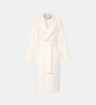 Peignoir de bain long en coton modal Yves Delorme