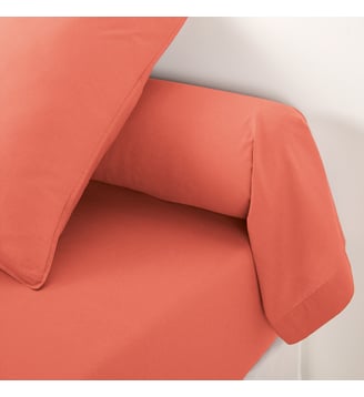 Taie de traversin unie en coton lavé La Redoute Interieurs