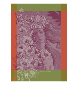 Torchon pur coton - Garnier Thiebaut - Coquelicot