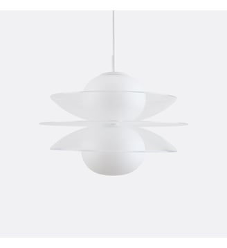 Suspension plexiglas et verre opalin - La Redoute Interieurs - Blanc