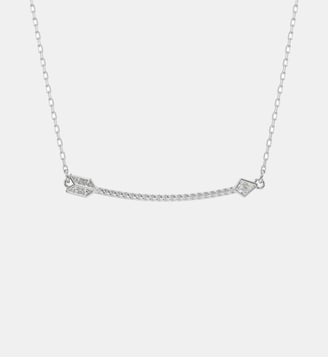 Pendentif Idyllia, Flèche, Métal rhodié - Swarovski - White et rrhodium plated