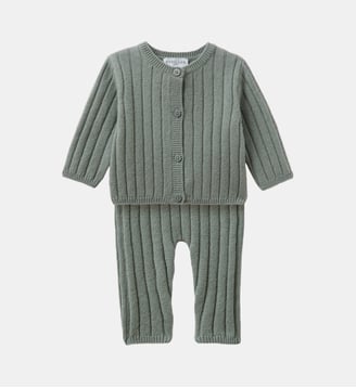 Ensemble grosses côtes - Cyrillus - Vert pastel