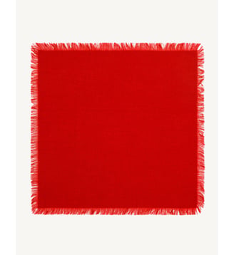 Foulard à fines franges en cachemire - Bompard - Rouge quarante
