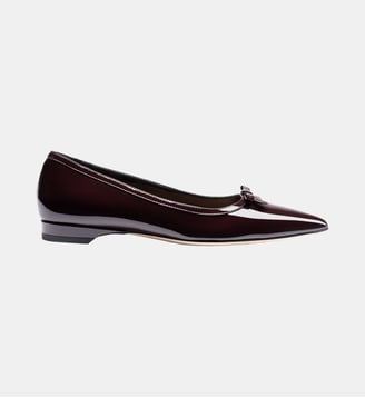 Marsilio - Ballerines En Cuir Verni Bordeaux - Parallèle - Bordeaux
