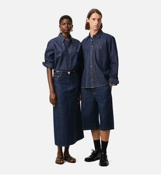 Chemise Denim Ami De Coeur unisexe en Coton - AMI Paris - Indigo