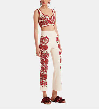 Pantalon Stretch Medallion Placée Cream - La DoubleJ - Crème