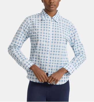 Chemise zippée - Agnès b. - Bleu perse