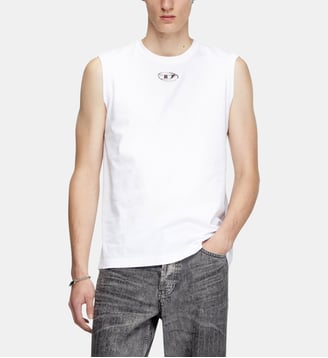 Débardeur avec Oval D métallisé - Diesel - Blanc