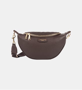 Sac banane Dune en cuir - Lancaster - Marron foncé