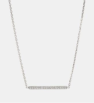 Collier Anagramme ruban plat sur chaine. - JEM - Blanc