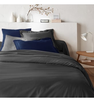 Housse de couette unie en polycoton La Redoute Interieurs