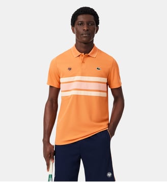 Polo ramasseur Édition Roland-Garros - Lacoste - Orange et rose