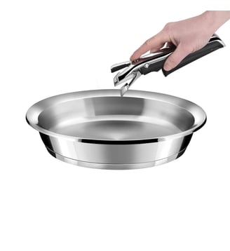 Ycône - Poêle 24 cm inox finition miroir avec poignée amovible Cuisinox
