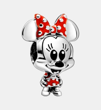 Charm Disney Minnie Robe à Pois & Nœud - Pandora - Argenté