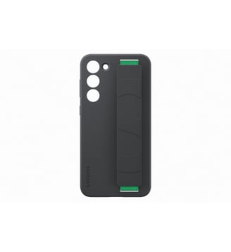 Coque S23+ Silicone avec laniere Noir - Samsung - Noir