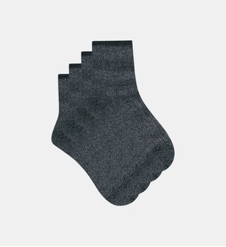 Lot de 2 paires de mi-chaussettes coton Mode - Dim - Noir