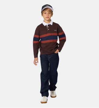 Polo manches longues - BOSS Kidswear - Tourbe