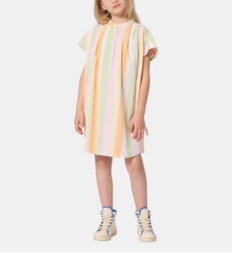 Robe rayée - Kenzo Kids - Rose écru