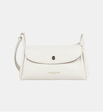 Sac trotteur Accordéon Double en cuir - Lancaster - Ecru in beige