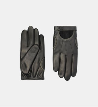 Gants Liam Mobilité Homme Cuir Non Doublés - Agnelle - Noir tactile et écru