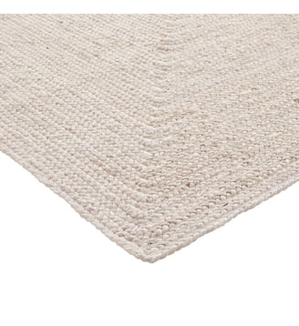 Tapis rectangulaire jute blanchi - La Redoute Interieurs - Bleu délavé
