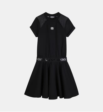 Robe à manches courtes - DKNY - Black
