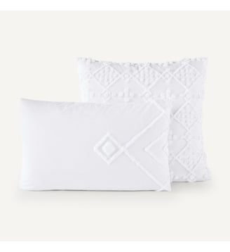 Taie d'oreiller tuftée, coton Bio, Pintu AM.PM