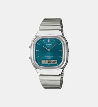 Montre Vintage Vert AQ-240E-3AEF - Casio - Argenté