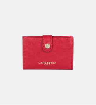 Porte-cartes Sierra PM en cuir - Lancaster - Rouge