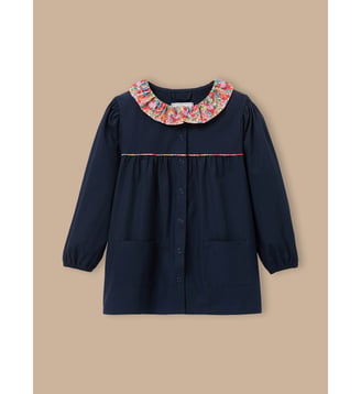Tablier  col Liberty - Cyrillus - Liberty annie and may rouge