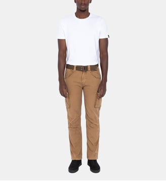 Pantalon cargo multipoches - Schott - Tabac