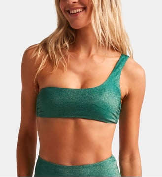 Haut de bikini bandeau LuckyGreen - Robin Collection - Vert vif