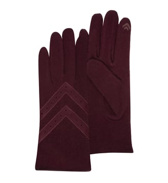 Gants tactiles, chauds, en laine, non doublés - Isotoner - Bordeaux
