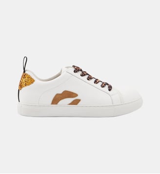Baskets En Cuir Betty     Lace - Bons Baisers - Blanc
