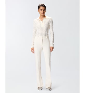 Pantalon long slim - Pinko - Blanc et blanche neige