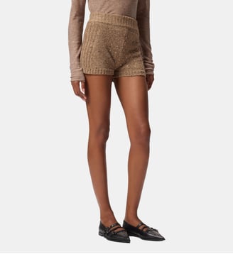 Short taille haute en maille - Pinko - Marron