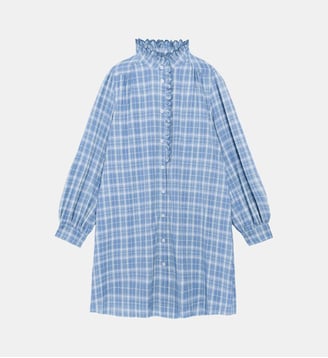 Robe courte trapèze imprimé à carreaux RAQUEL La Petite Etoile