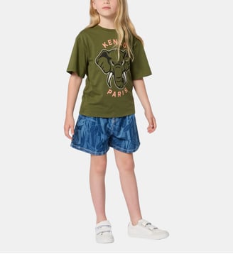 T-shirt imprime - Kenzo Kids - Vert kaki