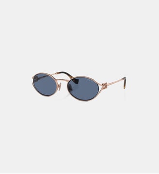 Lunettes de soleil Ovale MU 52YS - Miu Miu - Or rose
