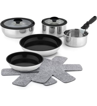 Batterie de cuisine 10 pcs revetement sain - Sans PFAS Essentiel B
