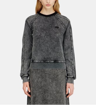Sweat-shirt avec bandes et broderie Oval D Diesel