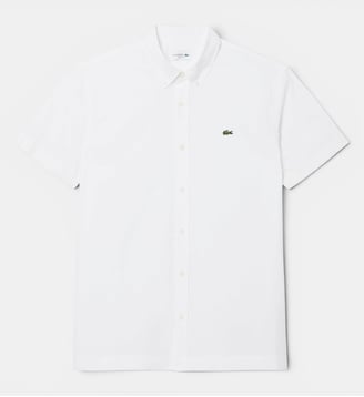 Chemise popeline légère regular fit - Lacoste - Blanc
