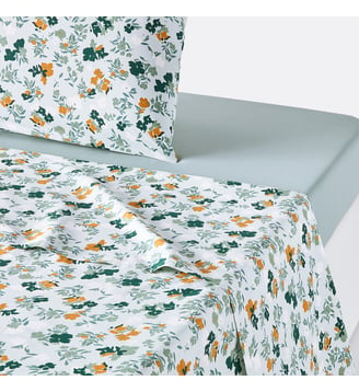 Drap plat percale de coton - La Redoute Interieurs - Imprimé vert