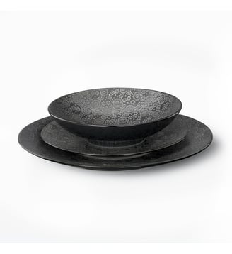 Service de vaisselle 18 pièces - Médard de Noblat - Noir