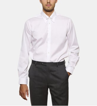 Chemise Blanche Pin Collar Coupe cintrée - Atelier Privé - Blanc