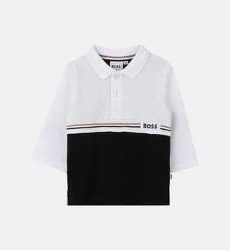 Polo à manches longues - BOSS Kidswear - Black